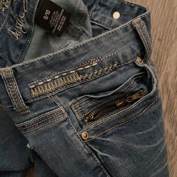 Ariya Blue Denim Shorts with Rhinestone pockets - Picture 5 of 6